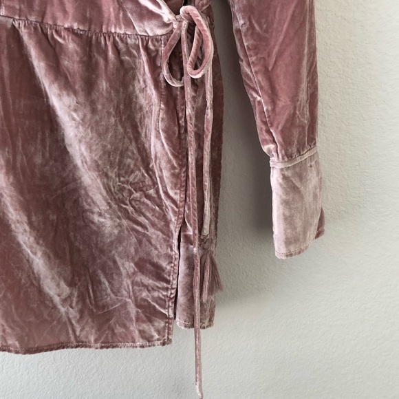 Free People Viola Velvet Playsuit Romper M - Picture 8 of 13